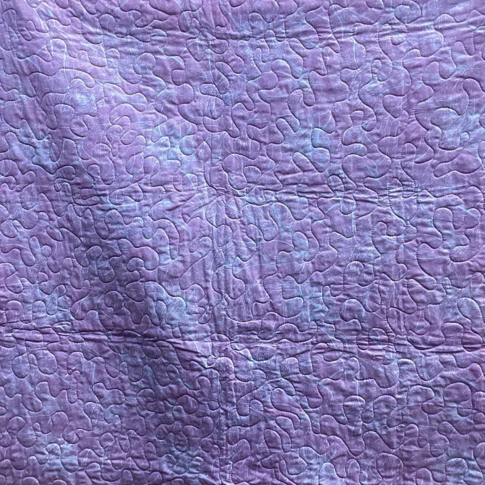 Quilted Home Bedding Throw in Green and Pink